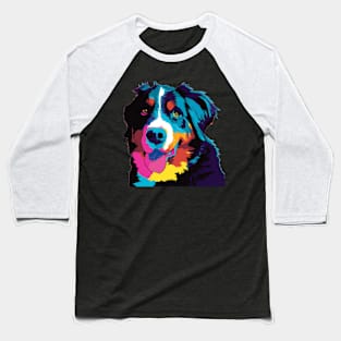 Bernese Mountain Dog Pop Art - Dog Lover Gifts Baseball T-Shirt